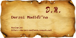 Derzsi Madléna névjegykártya